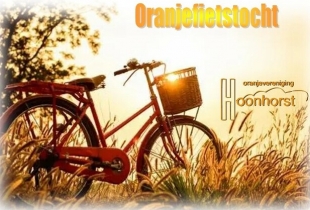 Oranje fietstocht Hoonhorst