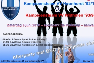 ReÃ¼niewedstrijd kampioenselftallen  van VV Hoonhorst en VV Wijthmen 