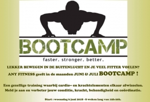 Bootcamp Any Fitness in juni/juli